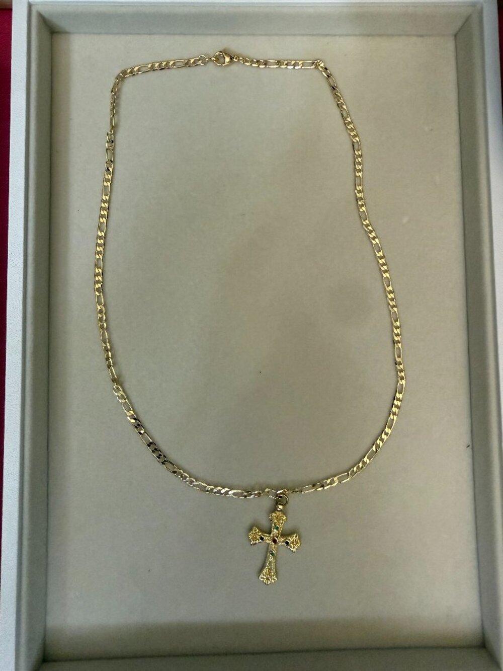 18K Gold Filled Cross Necklace